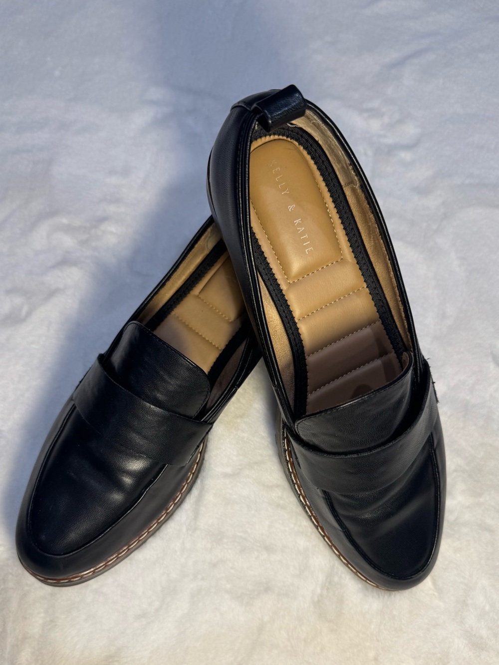 Kelly & Katie Women's Black Faux Loafers Size 11